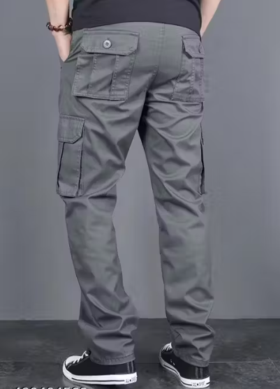 Men's Solid Cargo Pants – Premium Cotton, Durable & Comfortable